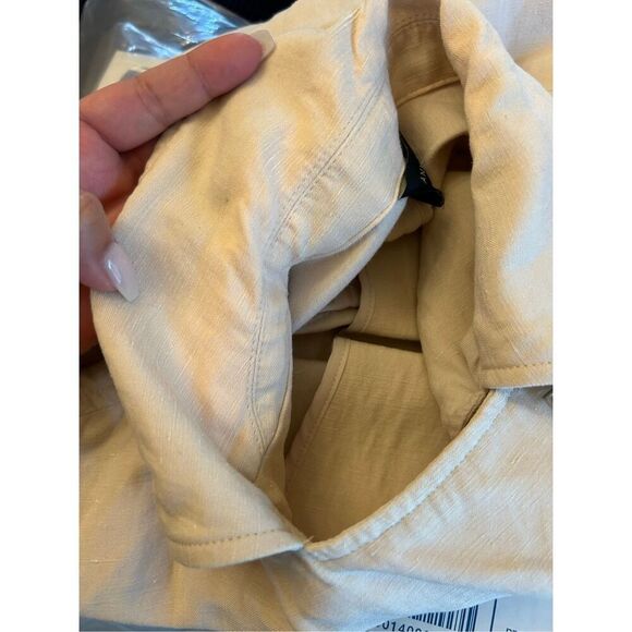 Ann Taylor Linen Moto Jacket Dusty Pink sz S girly rock - Picture 11 of 11